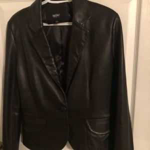 Women’s Black Leather Jacket.